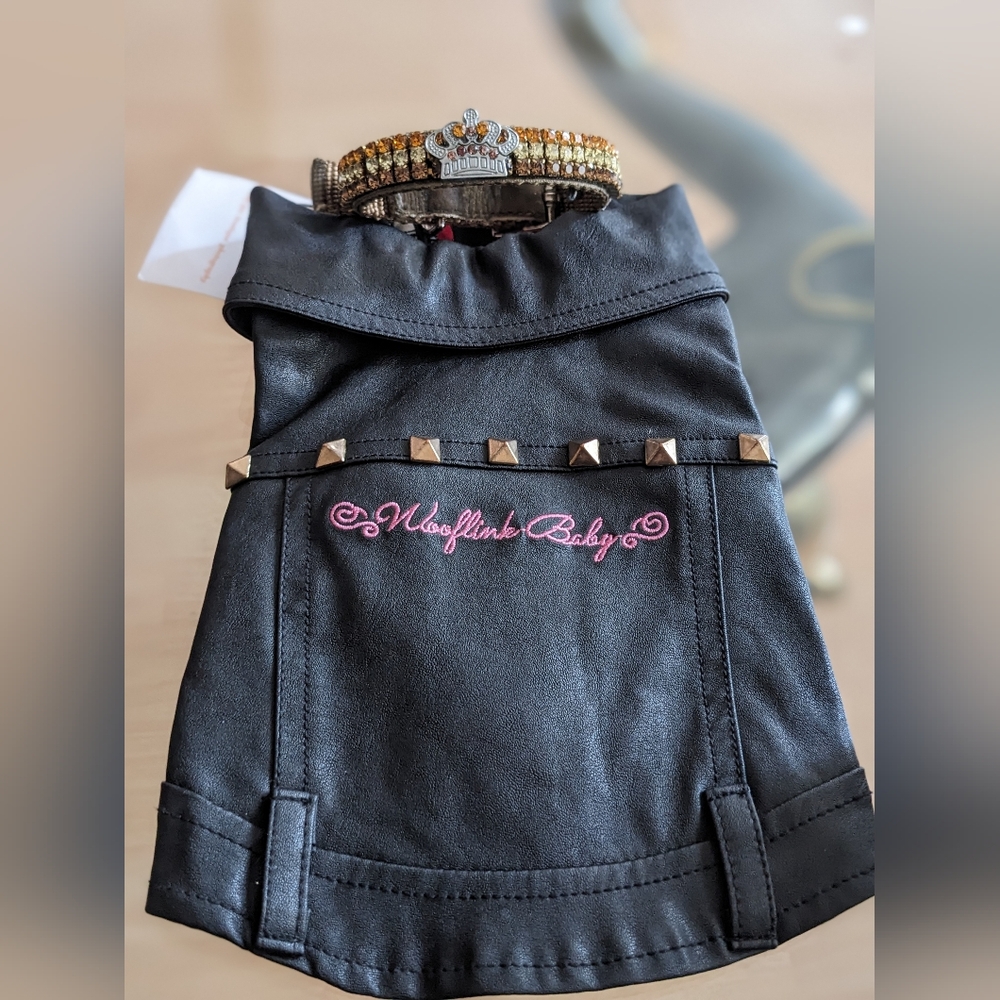 Designer DIVA Dog Bling Collar And Jacket By Wooflink